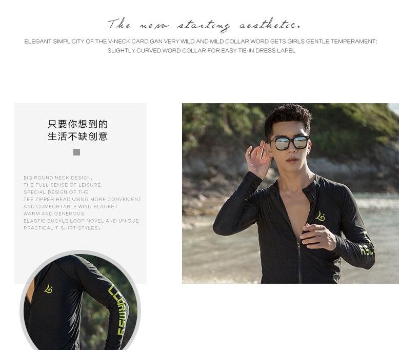 Product Introduction of Hot Selling New Diving Suit Men's Split Long-Sleeve Zipper Surfing Suit Quick-Drying Sunscreen Snorkeling Dive Skin 1
