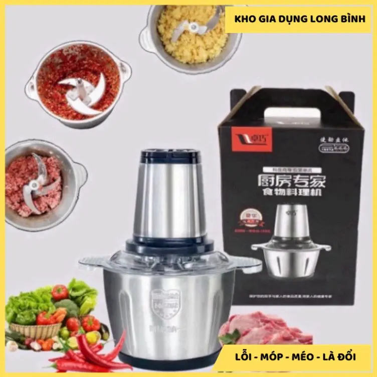 [ LOẠI 1 ] Máy xay đa năng 2L cối inox 304 4 lưỡi đa năng công suất 2500w, máy xay bear mini cầm tay siêu khỏe dễ dàng sử dụng NEW 3