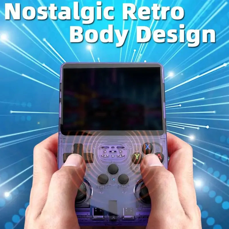 Retro Handheld Game Console with 3.5 Inch IPS Screen, Linux System, and Multiple Color Options 3