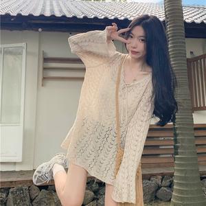 Crochet Style French Hollow Out Knitted Sweater for Women Spring and Autumn Crochet Unique Beautiful Top Cardigan Pretty Blouse 24