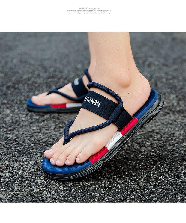 Product Introduction of Hot-Selling Men's Summer New Flip-Flops Casual Outdoor Non-Slip Wear-Resistant Beach Sandals Two-Way Soft Sole Sandals for Men 4