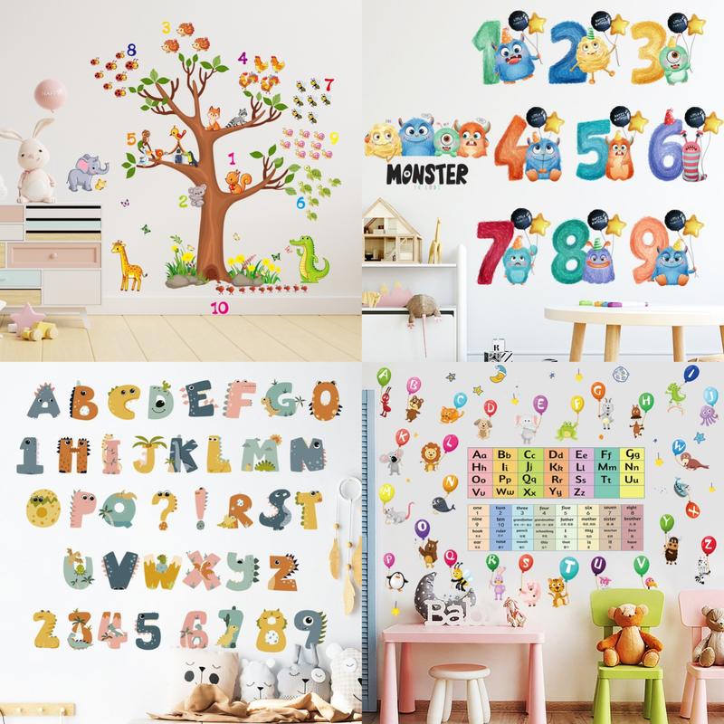  Nhiều mẫu decal dán tường bảng chữ cái tiếng anh tiếng việt 