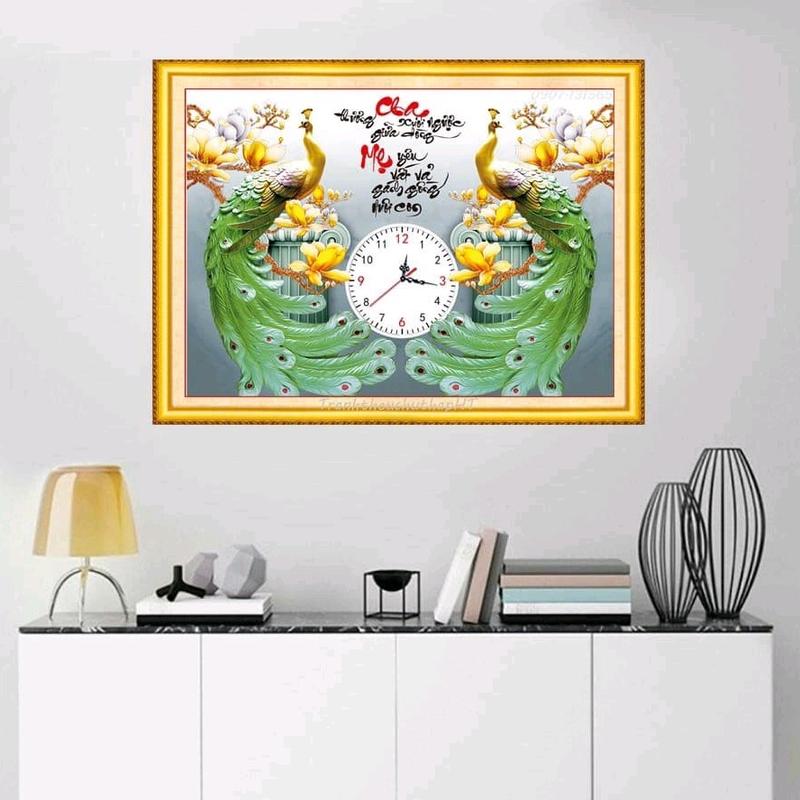 Tranh thêu chữ thập Cha Mẹ I 57x44cm I LV3157