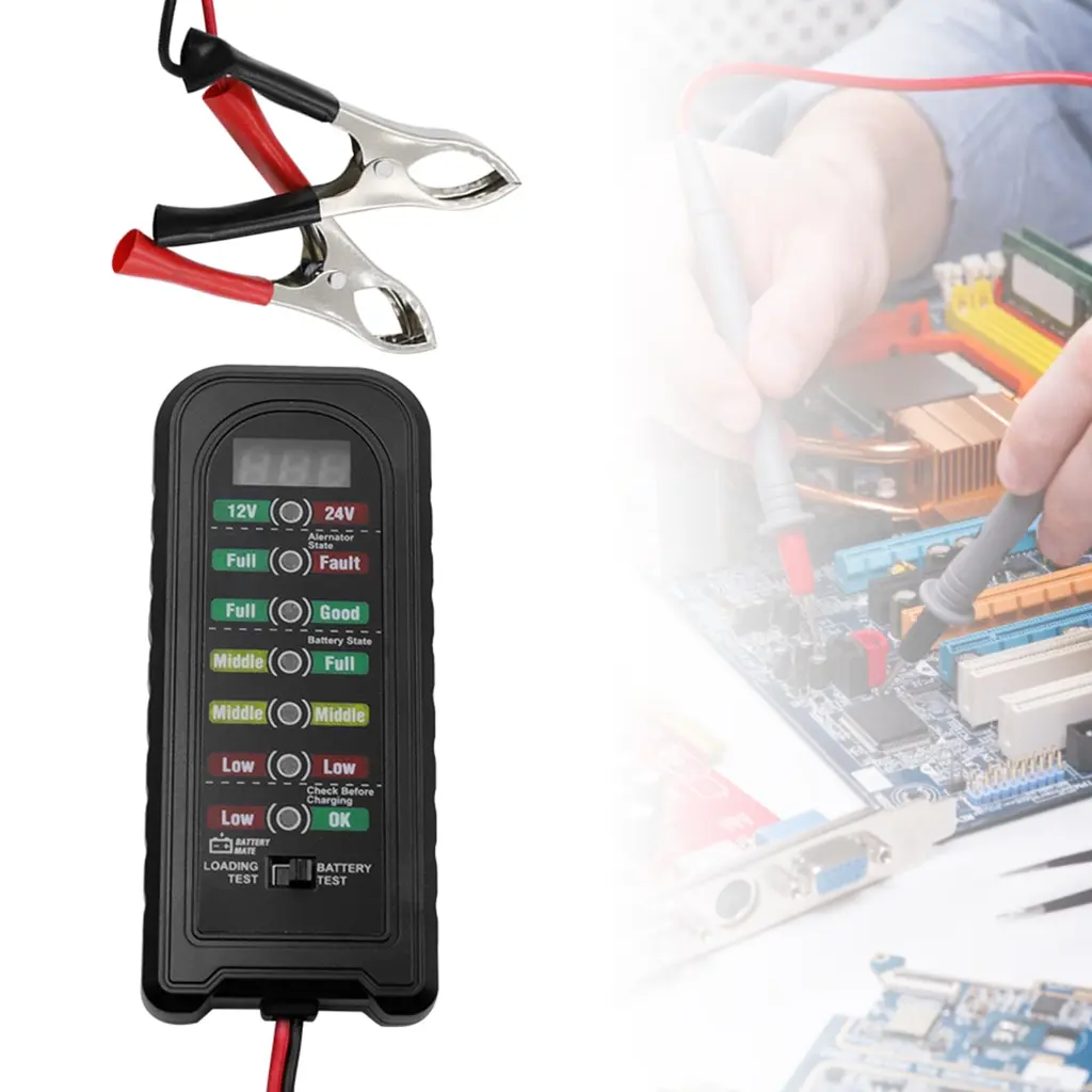 ✪ LED Indication Car Battery Tester Fault Detector Car MotorcycleDiagnostic Tools