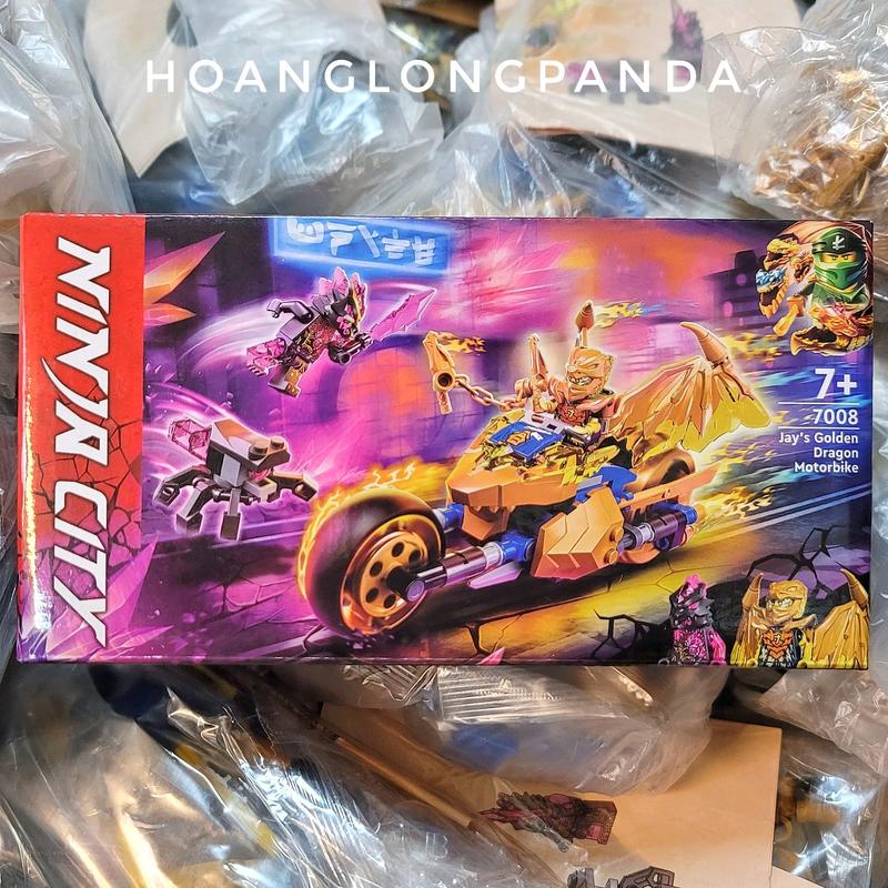 [Ninja] Lắp ráp NINJA CITY 7008 | 71768 Jay's Golden Dragon Motorbike | 137 chi tiết