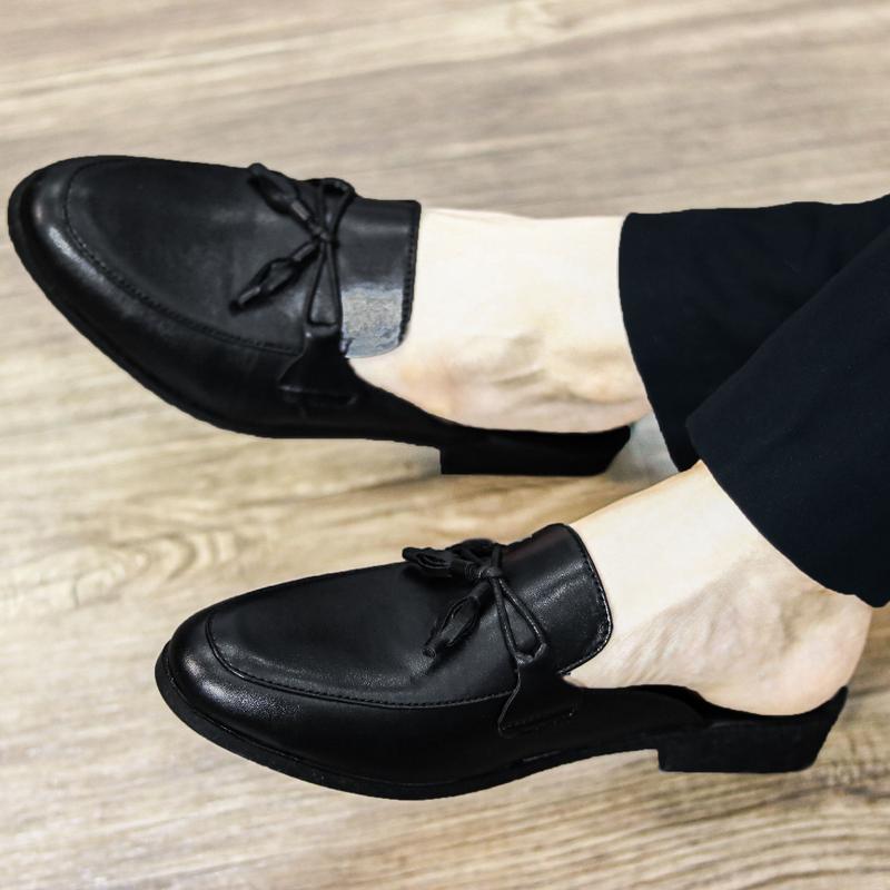 sục nam cao cấp > sục nam hở gót da mờ gắn chuông cách điệu, đế cao su thoải mái cho chân, dễ dàng phối đồ , đẹp mọi nơi Shoes DéP Đế Bằng GiàY 2