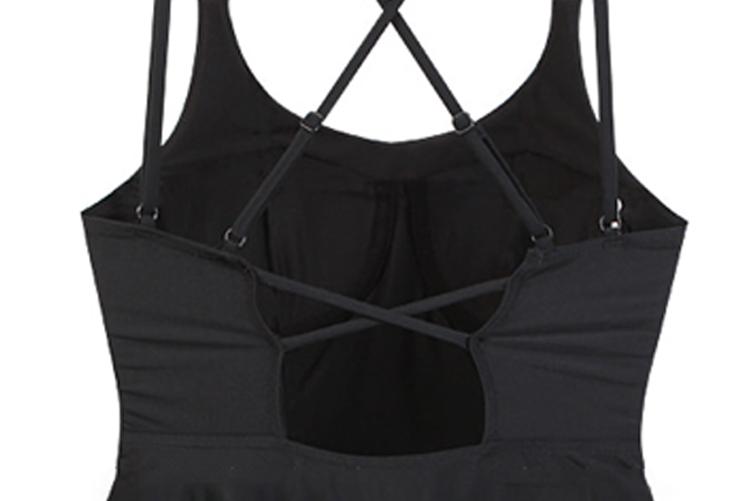 Product Introduction of 2023 New Korean One Piece Swimsuit Women Bathing Suit Solid Sexy Slip Dress Halter Bikini Set Hot Spring Swimwear 29