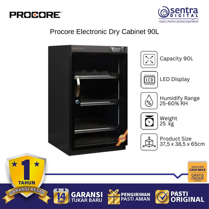 Gambar Procore 90 Liter Dry Cabinet Electronic Auto Dehumidifier Digital Camera Lens dari Sentra Digital Kota Surabaya Tokopedia