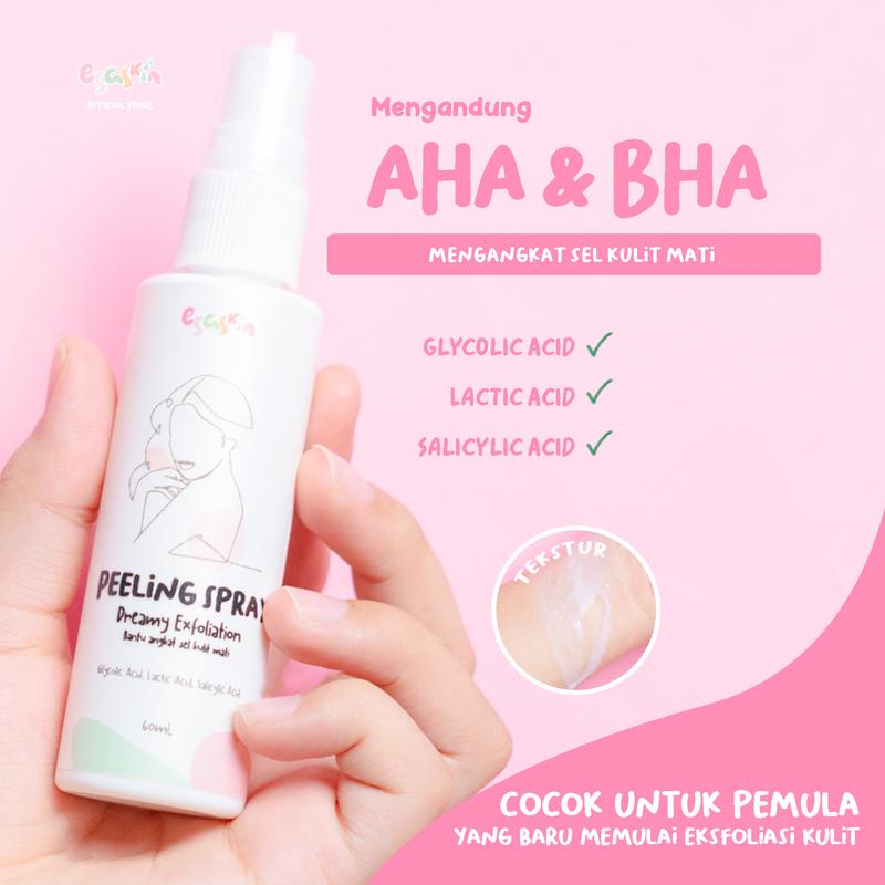 ESASKIN (Paket) Peeling Spray dan Body Serum - Spesial Kulit Belang Mencerahkan Tubuh Serum Badan Kaki tangan 3