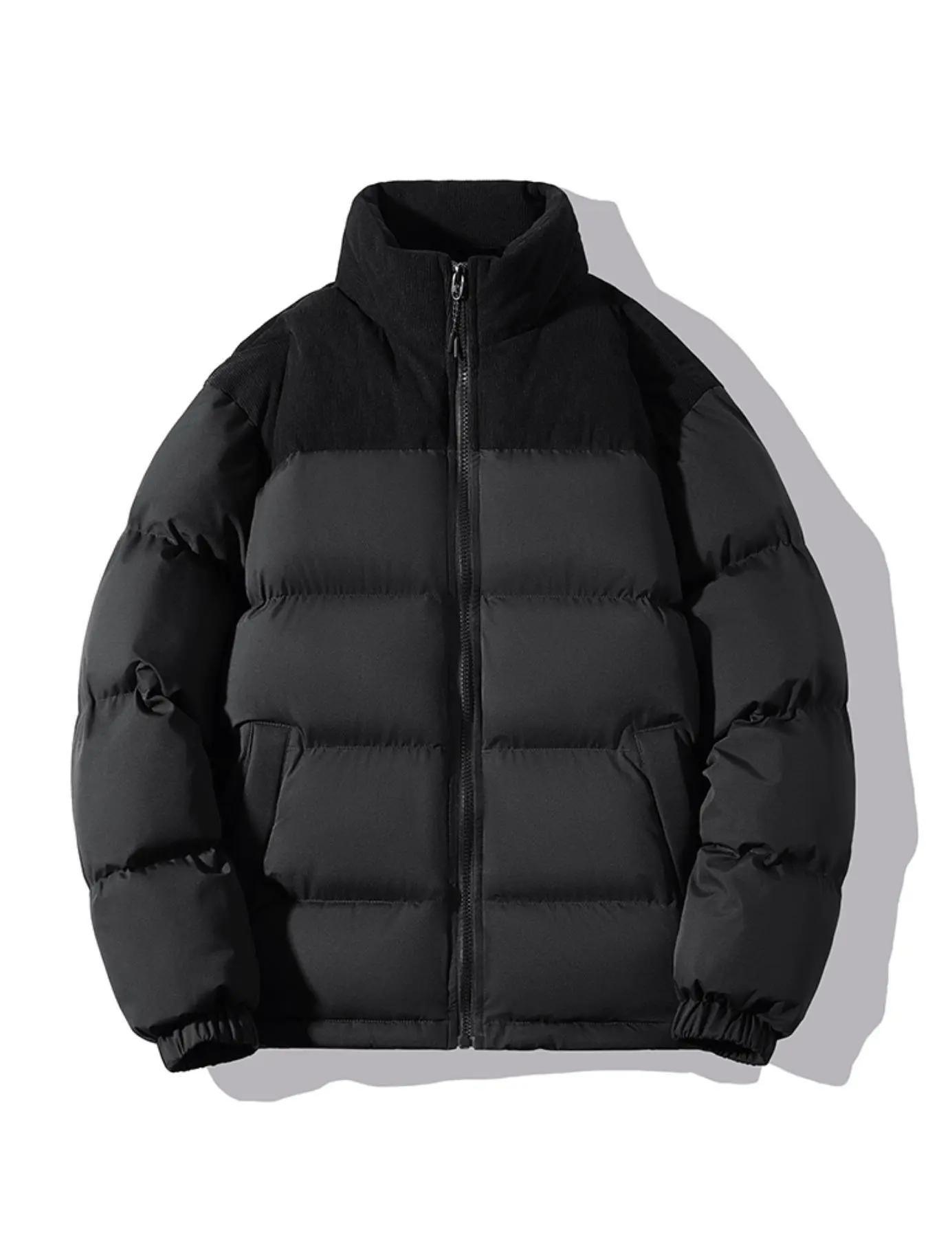 Men's Solid Pocket Zipper Sports Coat, Regular Fit Casual Long Sleeve Funnel Neck Thermal Sports Outerwear for Fall & Winter, Men's Clothes for Daily Wear, Valentine's Day Gift for Men