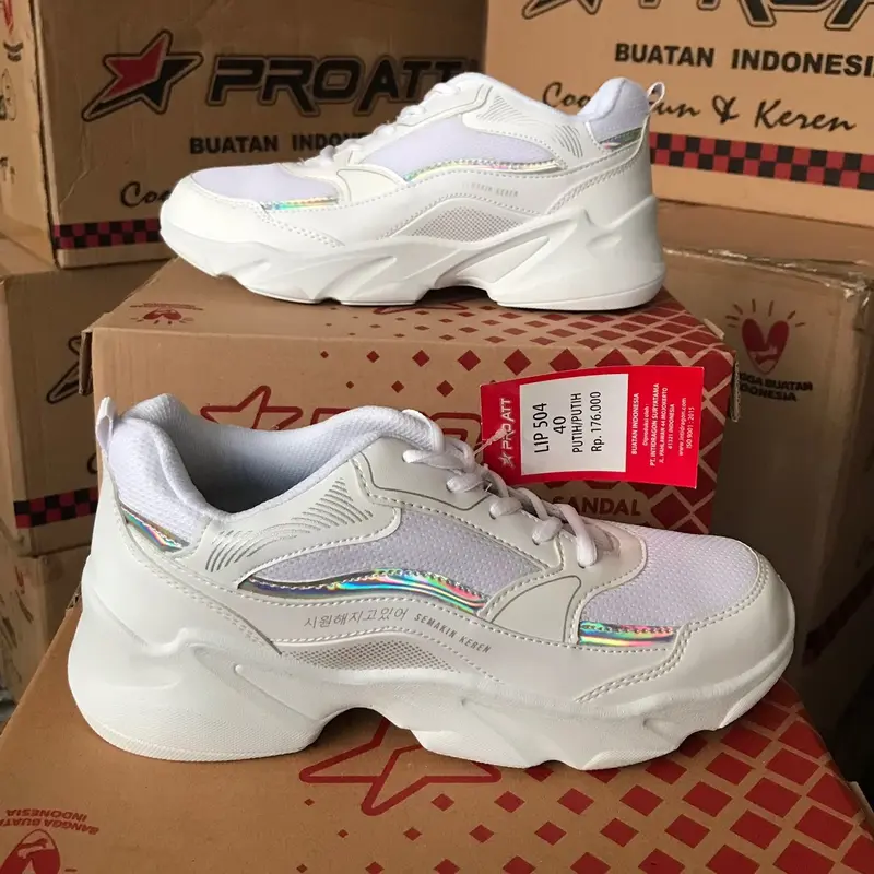 Sepatu Sneakers PRO ATT LIP 504 Putih Size 33 34 35 36 37 38 39 40 Sneaker Putih 2
