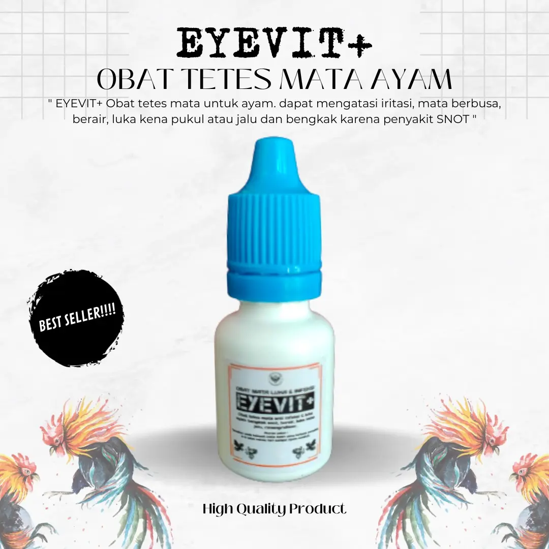 Obat mata ayam aduan buram rimang rabun kena luka pukul jalu mata berair snot EYEVIT+