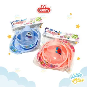 5in1 Lusty Bunny Feeding Set Peralatan Makan Bayi Aman BPA Free LB1363 Garpu Perlengkapan