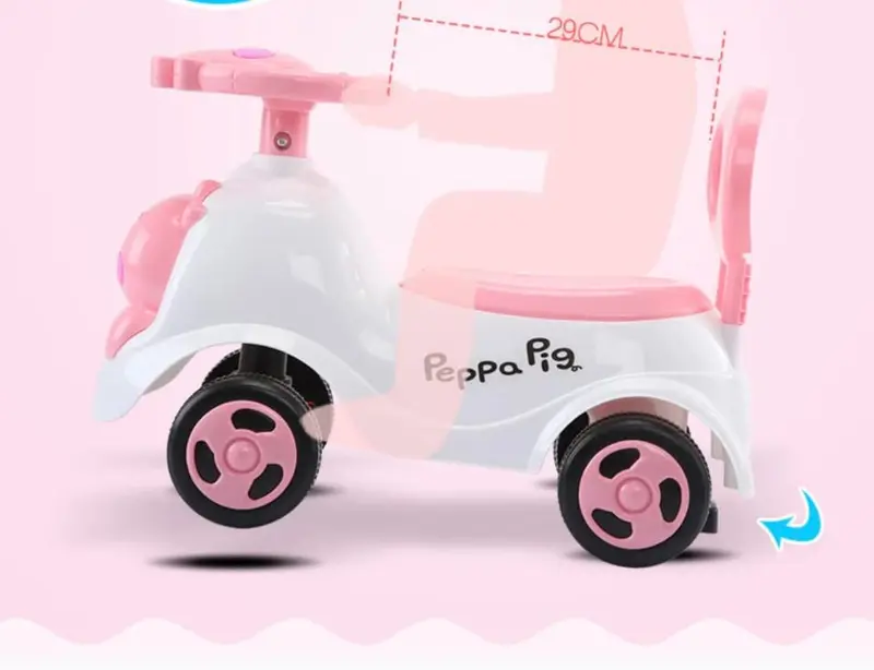 XE CHÒI 4 BÁNH HEO [THỎ] PEPA  CỰC  HÓT Bộ quà tặng Nhiều màu Đồ Chơi Pin 2