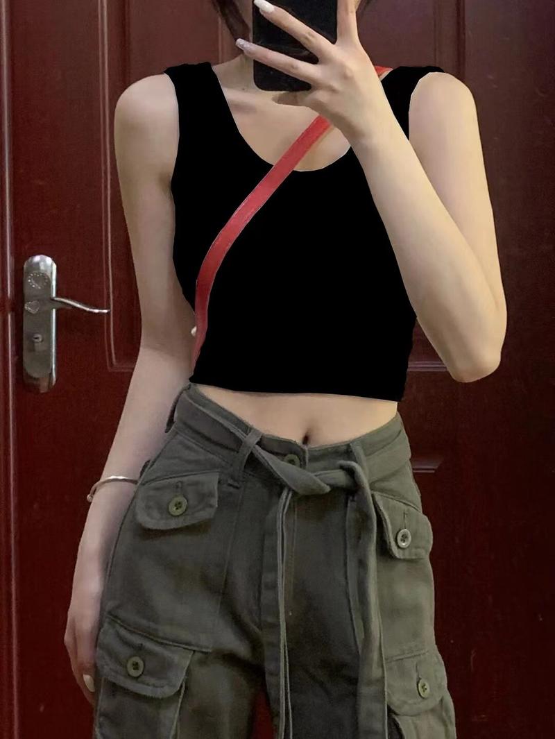 Product Introduction of New summer 2025 off-shoulder crop top for women, suitable for both outerwear and layering 12