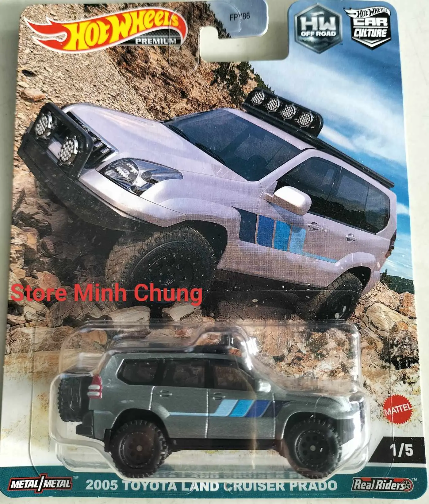 Store Minh Chung xe mô hình đồ chơi Hot wheels premium car culture off road 2005 Toyota land cruiser Prado