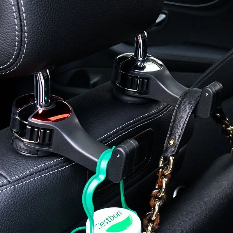 Móc Treo Đồ Sau Ghế Xe Hơi Ô Tô Kiêm Kẹp Điện Thoại Tiện Lợi Phụ Tùng 2