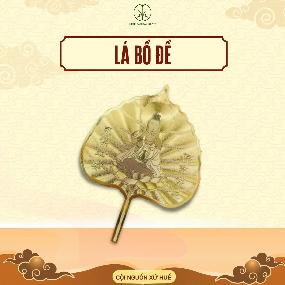 Lá bồ đề mạ vàng mẫu mới loại 1, để ốp lưng điện thoại, ví, túi xách