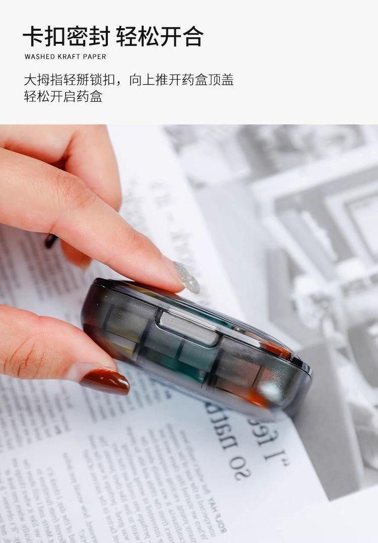 Product Introduction of Medicine Box Portable Small Size Mini Three Meals a Day Pill Tablet Medicine Compartment Box Portable Medicine Small Box 8