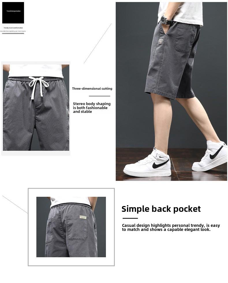 Product Introduction of Men's summer shorts, loose and comfortable, knee-length shorts for men, casual five-inch shorts, lightweight and comfortable. 8