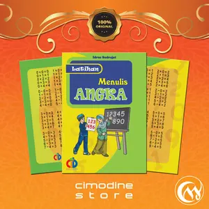 LATIHAN MENULIS ANGKA | Buku Anak | Menebalkan Angka | 36 Hal 14.5x20.5 Cm | Cahaya Ilmu Bandung | Stationery