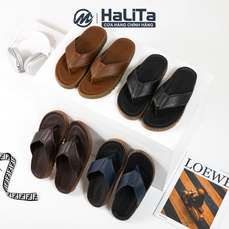 Dép Nam Doctor Quai Kẹp Da Nhúm 260 Chống Nhăn Nền Fashion, Đế Răng Cưa Cao 3Cm Nhẹ Và Êm, Khâu Chỉ Đầy Đủ Đế Bằng DéP