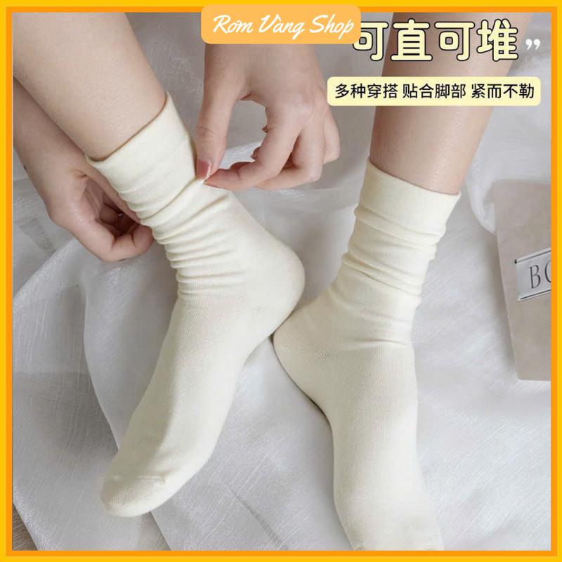Product Introduction of TẤT VỚ CỔ  CAO CHẤT LIỆU COTTON THOÁNG KHÍ, PHONG CÁCH BASIC DỄ PHỐI ĐỒ - RƠM VÀNG SHOP Menswear Trắng tất  lót 4