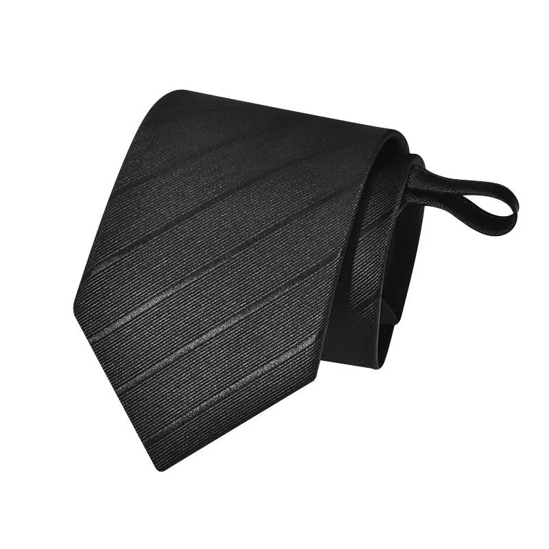 Cà Vạt Nam, Màu Đen, Dây Kéo Miễn Phí, Phong Cách Lười Biếng, Phụ Kiện Bộ Đồ Công Sở, Trang Phục Trang Trọng, Thích Hợp Cho Chú Rể Doanh Nhân Và Đám Cưới, Cà Vạt 1