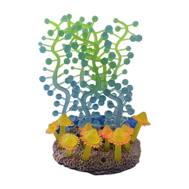 HEHUS quarium Plants Artificial Fish for Tank Decorations Small Plants with Suction C 7
