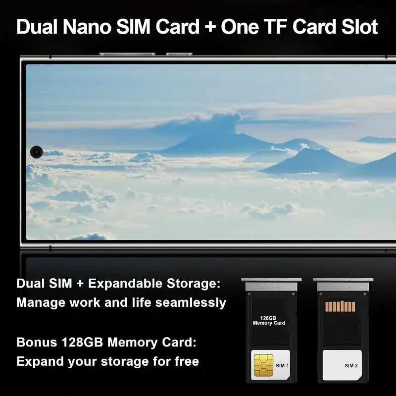Smartphone | 8GB+256GB | Dual SIM Support | 6.8" HD Display | Unlocked Mobile Phone 7