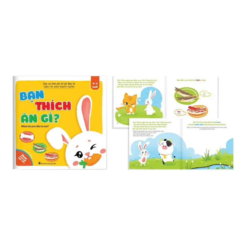 Sách - Bộ 8 cuốn - Ehon Cùng con khám phá thế giới động vật (song ngữ Việt - Anh) 2
