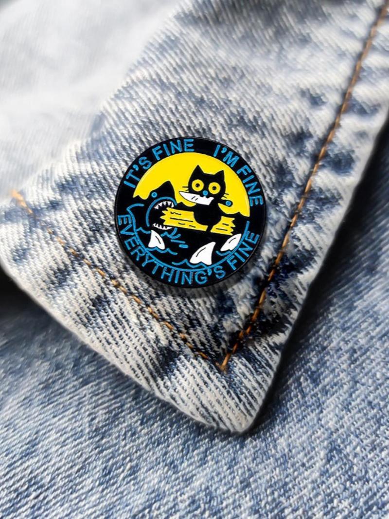 Product Introduction of Unisex Cute Cartoon Cat Design Brooch, Trendy Novelty Brooch for Clothes & Bag Decor, Chic All-match Clothes Accessories As Gift for Friends 13