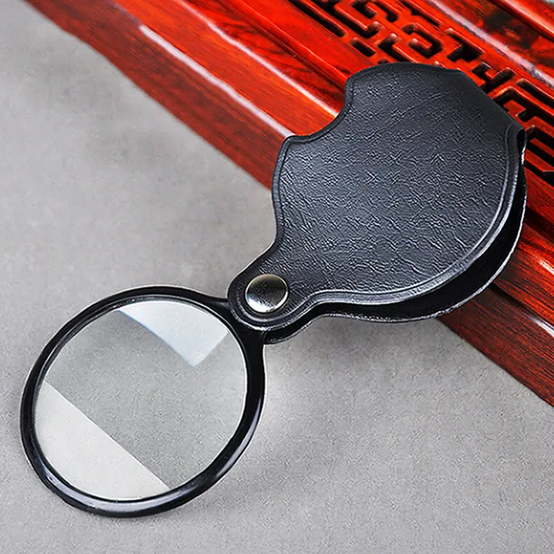 Kính Lúp Bỏ Túi Mini 5X50Mm, Kính Lúp Trang Sức Gấp Gọn, Kính Lúp Mắt, Ống Kính Lúp 0