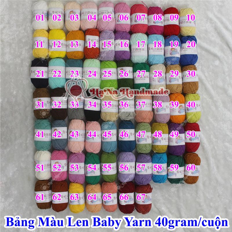 Len baby / Baby Yarn loại 1 40g/ cuộn