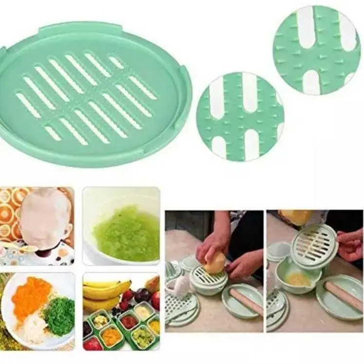 HARCOO ONLINE - Alat Pembuat Mpasi Makanan Maker Bayi Mangkok Bayi Untuk Menghaluskan Menumbuk 10in1 BPA Free 2