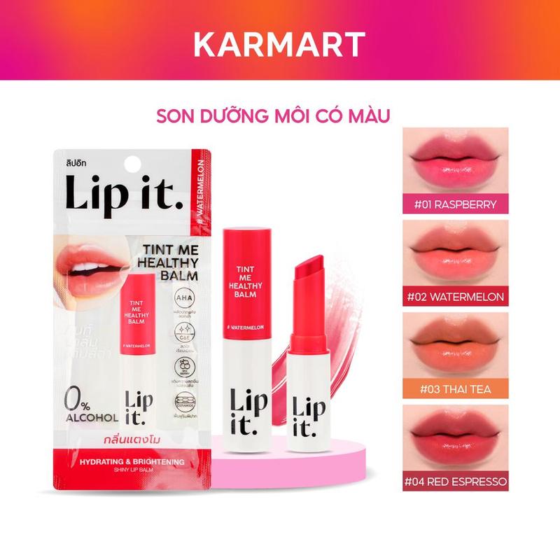 Son Dưỡng Môi Có Màu Lip It Tint Me Healthy Balm Hạn Chế Môi Khô Làm Đều Màu Môi 3g
