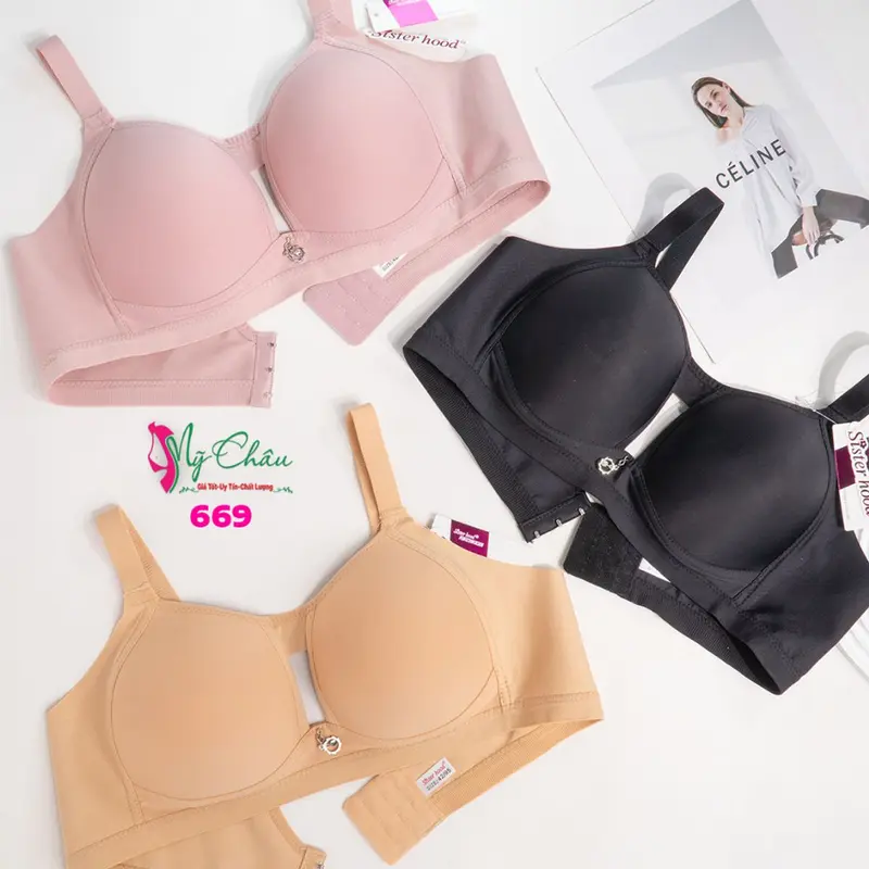 Áo Lót Su Đệm Mỏng, Áo Ngực Bigsize Không Gọng Quả To Mềm Mát Ôm Gọn Ngực, Đồ Lót Thái Lan Sister hood 669 7