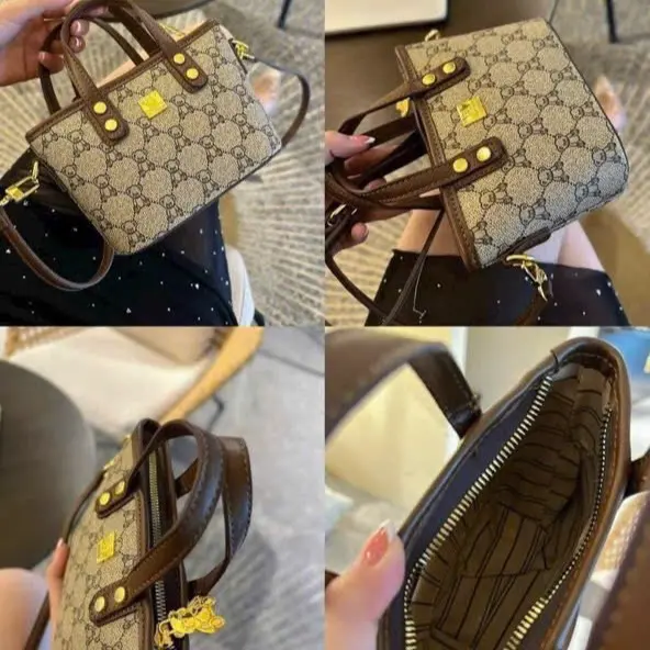 Làn gấu size 18 đựng vừa điện thoại cho nữ phom dày dặn cứng cáp Bag 6