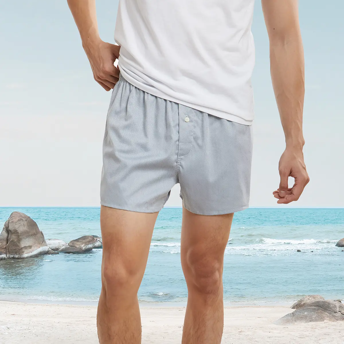 NINOMAXX Quần boxer Nam cotton màu ngẫu nhiên Menswear Quần Lửng 1911044