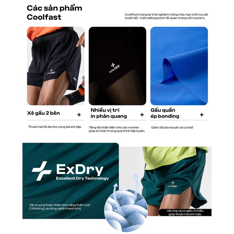 Quần shorts nam chạy bộ CoolFast 5 inch - Coolmate 2