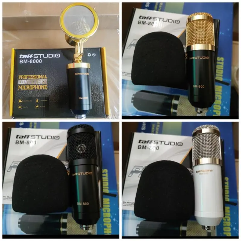 (ISI HANYA MIC SAJA) Mikrofon TAFFSTUDIO TAFFWARE Condenser BM-800 BM-8000 Untuk Recording