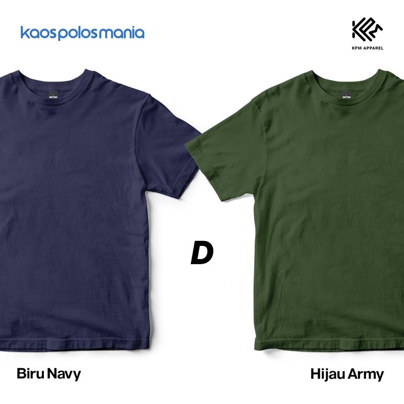 KPM Apparel 2 Pcs Kaos Classic Premium Reguler dan Big Size Cotton Combed 20s Nyaman Polos Basic Pendek 5