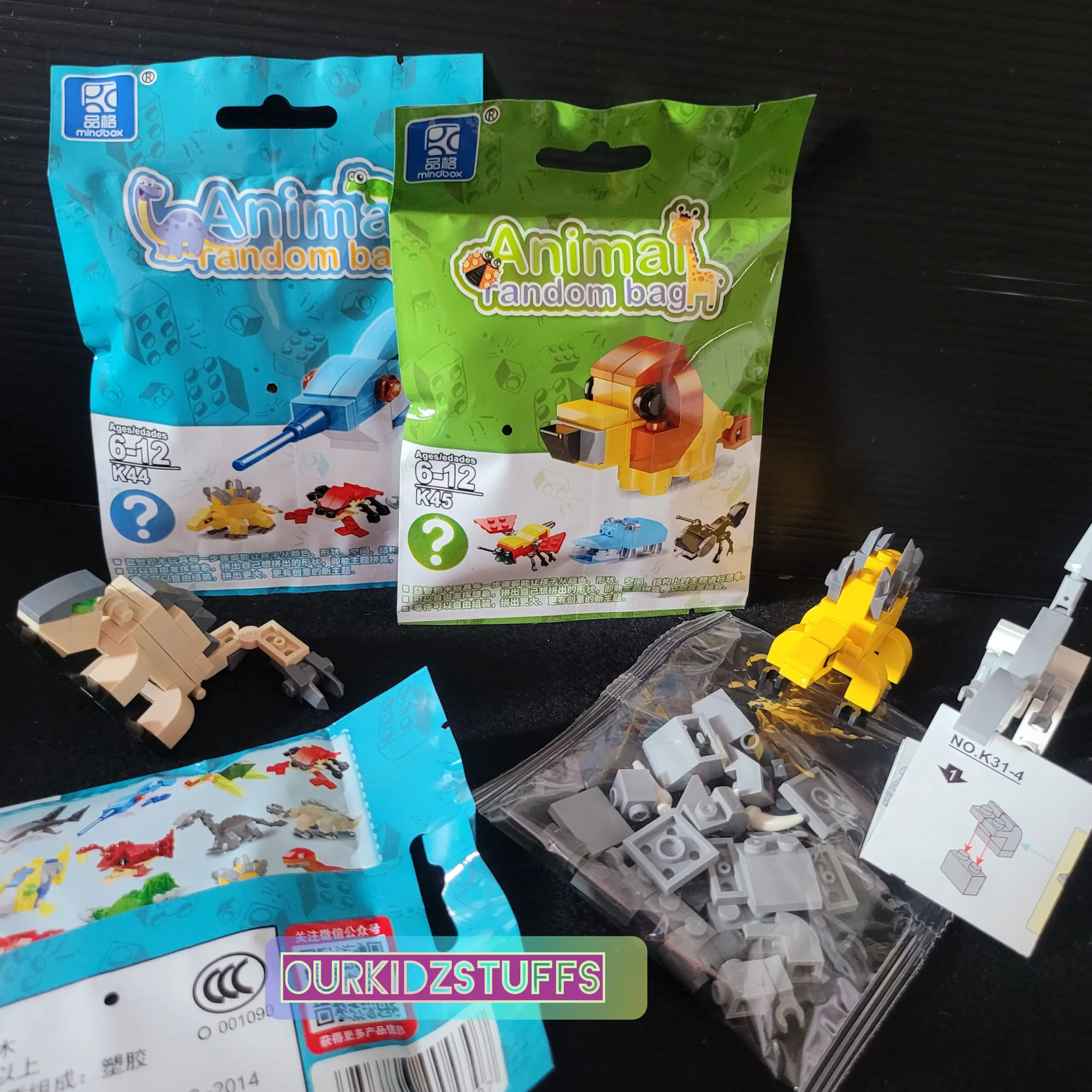Animals and Dinosaur Building Blocks Blind Bag