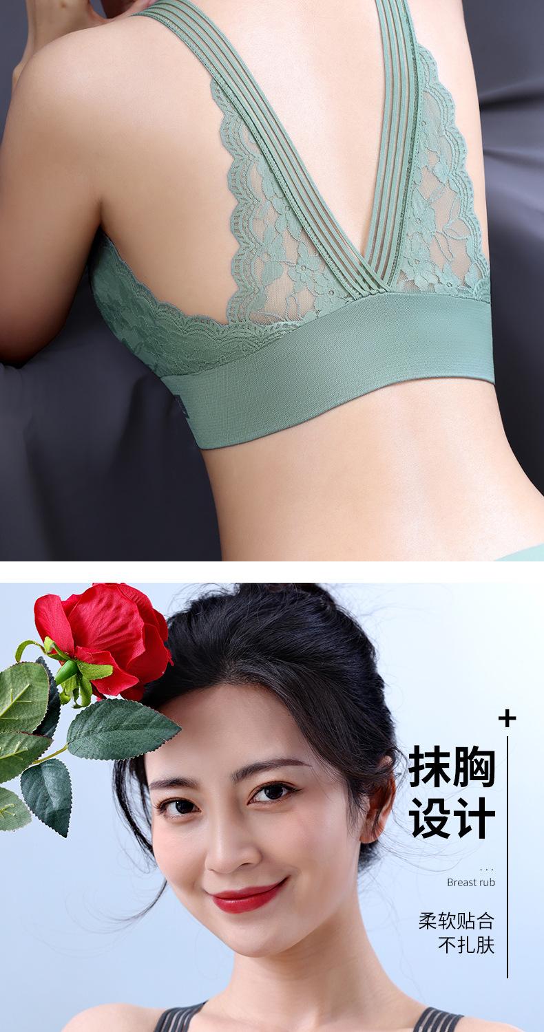 Product Introduction of Lộ, Kiểu Áo Vest Ren Gợi Cảm, Áo Ba Lỗ, Áo Lót Nâng Ngực, Ngoại Cỡ, Dành Cho Nữ, Đồ Lót, Đồ Lót, Hàng Mới Về Bra Màu Đen 7