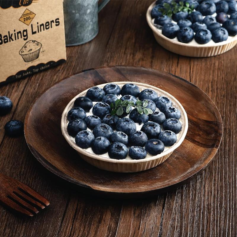 50packs Paper Mini Tart Tins for Baking, 4Inch Mini Pie tins, Mini Tart Cases, Pie, Tart & Quiche Pans, Non-Stick, Disposable Quiche Dish,Oven Safe, Microwave Safe Bakeware Silicone 4