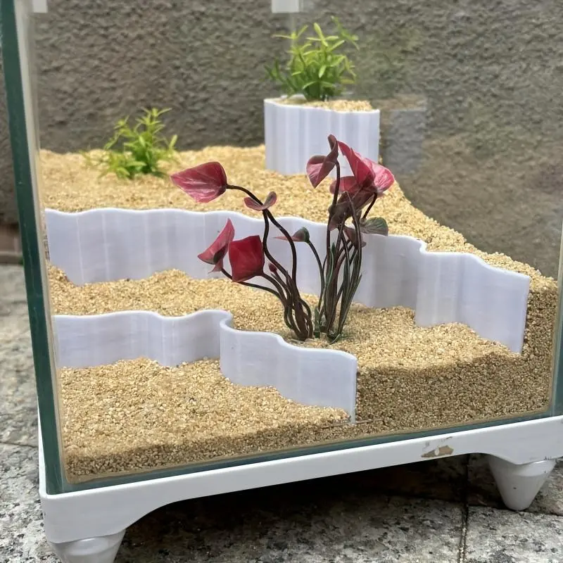 3D Printed Fish Tank Decoration board, 3 Counts/set Artificial Hill Shaped Decoration board, Fish & Shrimp Habitat board, Aquarium Decoration 7
