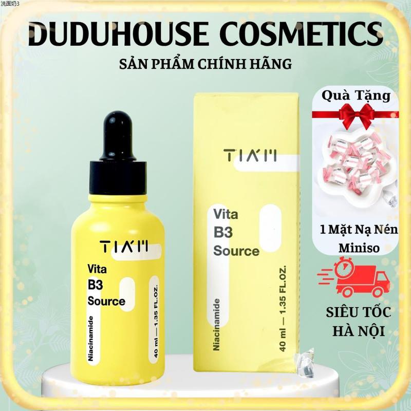 Serum Niacinamide 10% + Arbutin 2% Hỗ Trợ Dưỡng Trắng, Tia'm Vita B3 Source 40ml