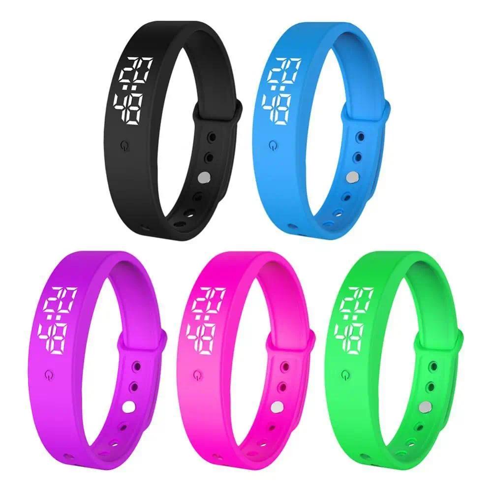 LED Digital Smart Bracelet Waterproof Smart Clock Smartband With Body Temperature Monitor Smart Band Vibration Alarm Reminder - Image 5