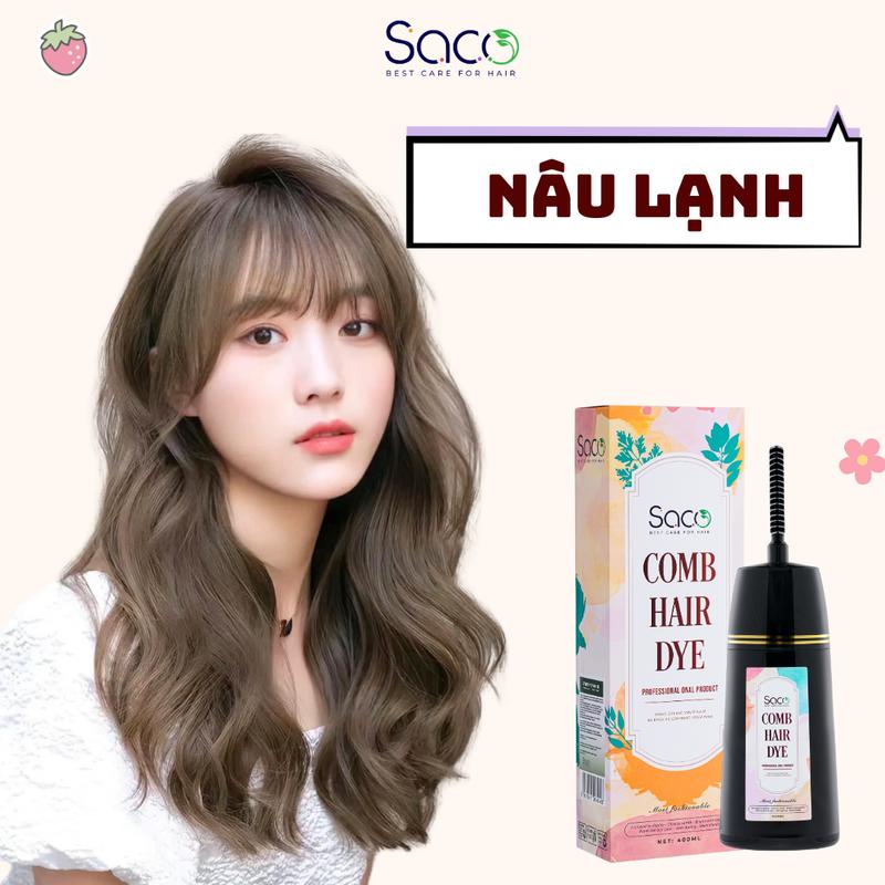 Dầu nhuộm tóc màu Nâu Lạnh SACO Đổi Màu Tóc