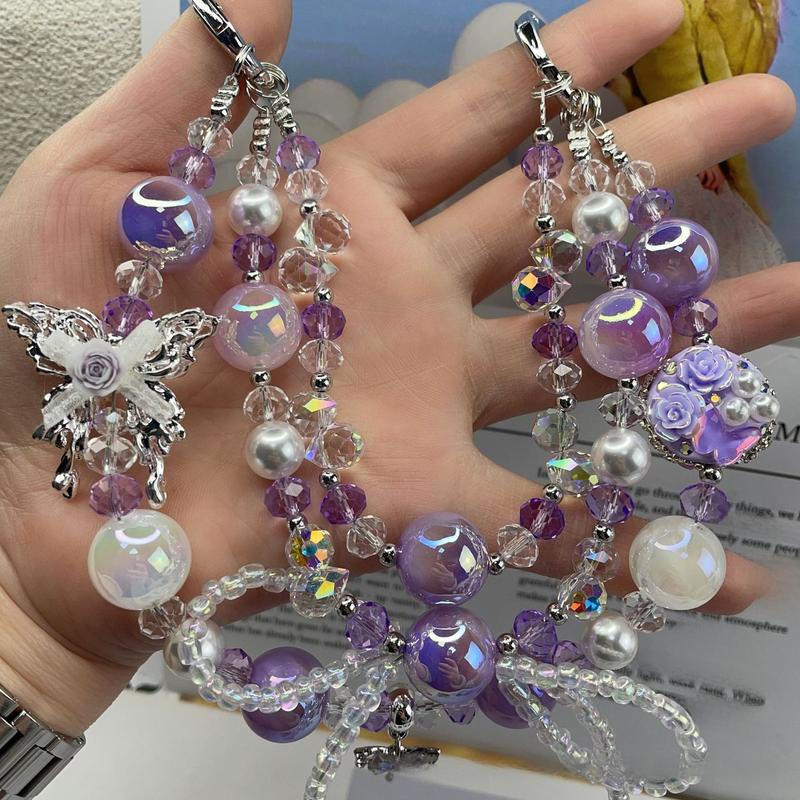 Product Introduction of Mobile Phone Charm Mobile Phone Ornaments Mobile Phone Lanyard Keychain Hot Sale Heavy Industry Drill Chain Hot Sale Original DIY Mobile Phone Charm Bag Chain 1